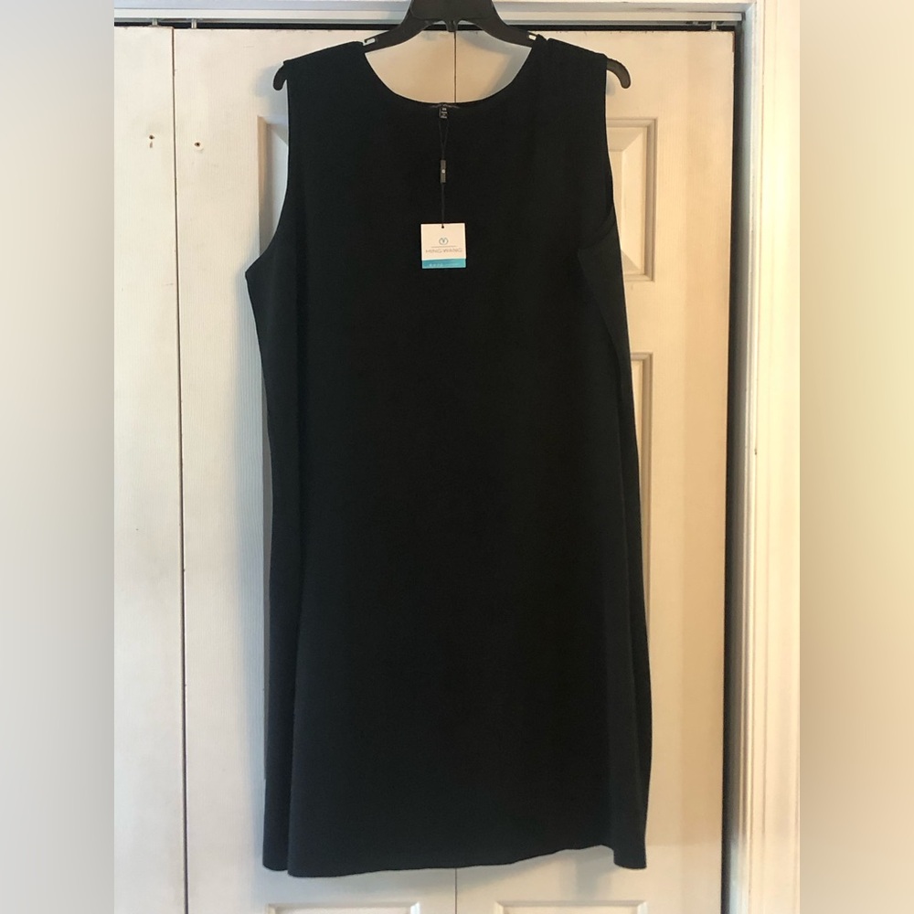 NWT Ming Wang classic Black shift dress size 3X all season dress